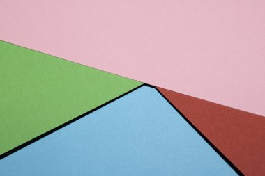 Basit Kağıt Kart Birincil Rengi Çok Renkli Gökkuşağı Sakin Arkaplanındaki Geometrik Şekiller