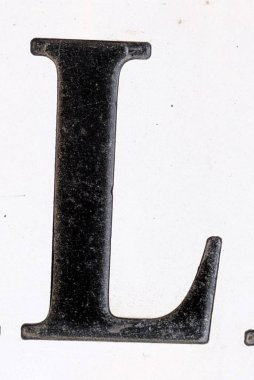 Sıkıntılı Durum Tipografisi ile Yazılan Sözcükler Bulundu L Harfi