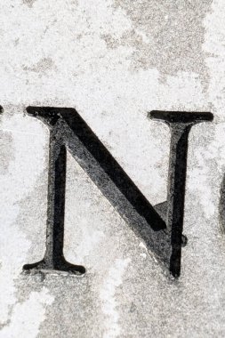 Sıkıntılı Durum Tipografisi ile Yazılan Kelimeler Fidye Mektubu N 'yi Buldu