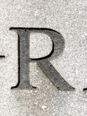 Sıkıntılı Durum Tipografisi ile Yazılan Kelimeler Fidye Mektubu R 'yi Buldu