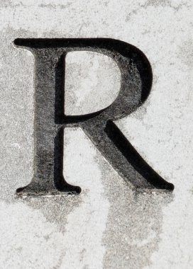 Sıkıntılı Durum Tipografisi ile Yazılan Kelimeler Fidye Mektubu R 'yi Buldu