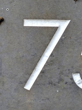 Sıkıntılı Durum Tipografisi ile Yazılan Yazı Tipi Fidye Numarası 7 Yedi