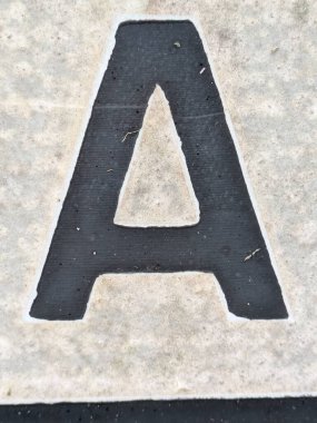 Sıkıntılı Durum Tipografisi ile Yazılan Kelimeler Ransom Yazı Tipi Harfi A