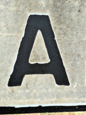 Sıkıntılı Durum Tipografisi ile Yazılan Kelimeler Ransom Yazı Tipi Harfi A