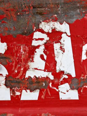 Sıkıntılı Durum Tipografisi ile Yazılan Kelimeler Ransom Yazı Tipi Harfi A