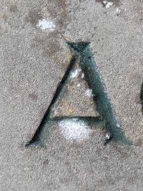 Sıkıntılı Durum Tipografisi ile Yazılan Kelimeler Ransom Yazı Tipi Harfi A