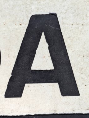 Sıkıntılı Durum Tipografisi ile Yazılan Kelimeler Ransom Yazı Tipi Harfi A