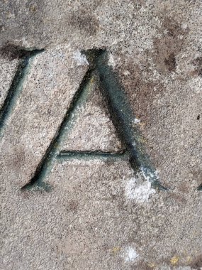 Sıkıntılı Durum Tipografisi ile Yazılan Kelimeler Ransom Yazı Tipi Harfi A