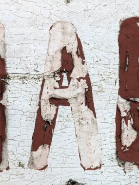 Sıkıntılı Durum Tipografisi ile Yazılan Kelimeler Ransom Yazı Tipi Harfi A