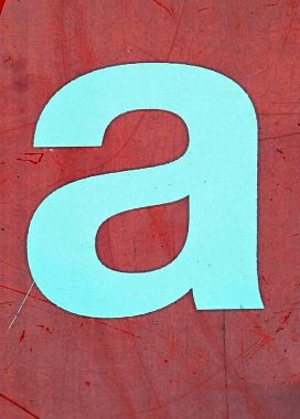 Sıkıntılı Durum Tipografisi ile Yazılan Kelimeler Ransom Yazı Tipi Harfi A