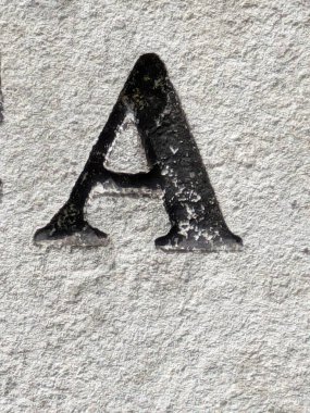 Sıkıntılı Durum Tipografisi ile Yazılan Kelimeler Ransom Yazı Tipi Harfi A