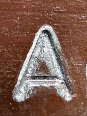 Sıkıntılı Durum Tipografisi ile Yazılan Kelimeler Ransom Yazı Tipi Harfi A