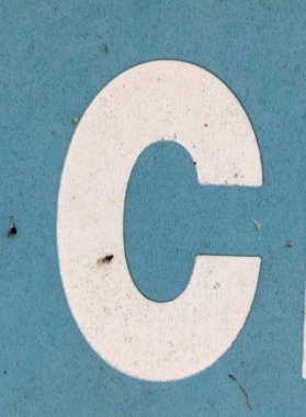 Sıkıntılı Durum Tipografisi ile Yazılan Sözcükler Ransom Yazı Tipi Harfi C bulundu