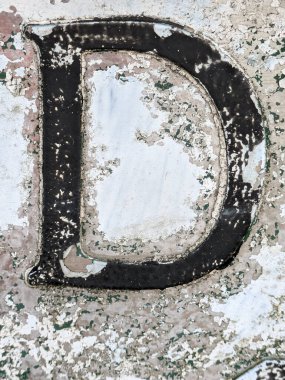 Sıkıntılı Durum Tipografisi ile Yazılan Kelimeler Ransom Yazı Tipi D Harfi Bulundu