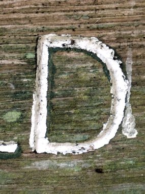 Sıkıntılı Durum Tipografisi ile Yazılan Kelimeler Ransom Yazı Tipi D Harfi Bulundu