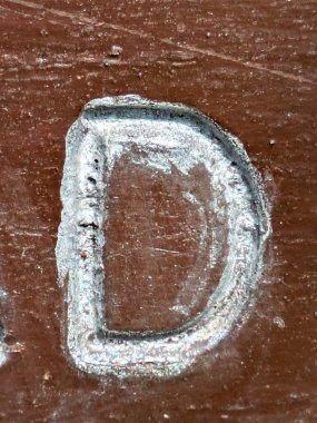 Sıkıntılı Durum Tipografisi ile Yazılan Kelimeler Ransom Yazı Tipi D Harfi Bulundu