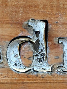 Sıkıntılı Durum Tipografisi ile Yazılan Kelimeler Ransom Yazı Tipi D Harfi Bulundu