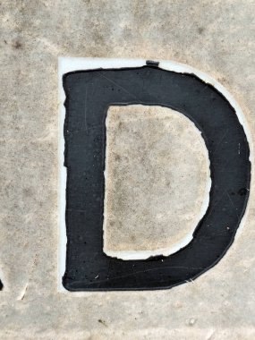 Sıkıntılı Durum Tipografisi ile Yazılan Kelimeler Ransom Yazı Tipi D Harfi Bulundu