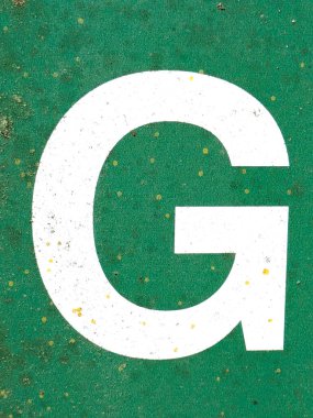 Sıkıntılı Durum Tipografisi ile Yazılan Sözcükler Ransom Yazı Tipi Harfi G