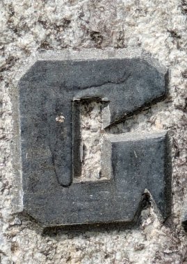 Sıkıntılı Durum Tipografisi ile Yazılan Sözcükler Ransom Yazı Tipi Harfi G