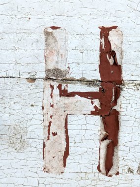 Sıkıntılı Durum Tipografisi ile Yazılan Kelimeler Ransom Yazı Tipi H Harfi Bulundu