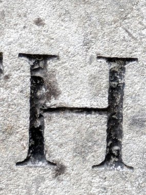 Sıkıntılı Durum Tipografisi ile Yazılan Kelimeler Ransom Yazı Tipi H Harfi Bulundu