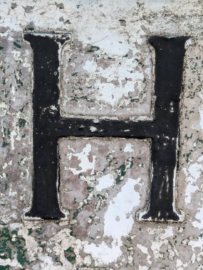 Sıkıntılı Durum Tipografisi ile Yazılan Kelimeler Ransom Yazı Tipi H Harfi Bulundu