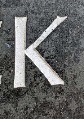 Sıkıntılı Durum Tipografisi ile Yazılan Sözcükler Ransom Yazı Tipi Harfi K