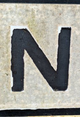 Sıkıntılı Durum Tipografisi ile Yazılan Kelimeler Ransom Yazı Tipi N Harfi Bulundu