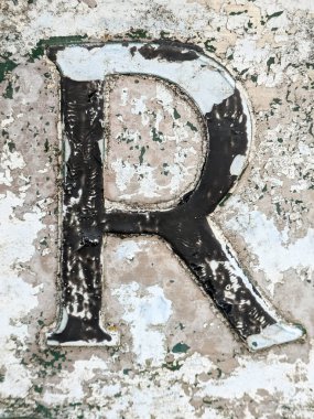 Sıkıntılı Durum Tipografisi ile Yazılan Sözcükler Ransom Yazı Tipi Harfi R