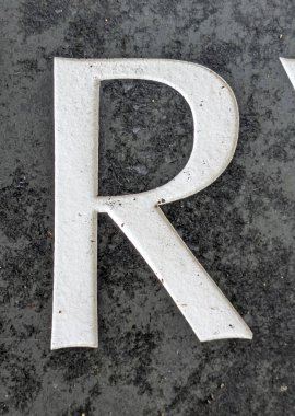 Sıkıntılı Durum Tipografisi ile Yazılan Sözcükler Ransom Yazı Tipi Harfi R