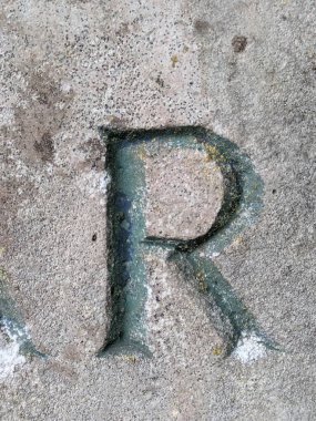 Sıkıntılı Durum Tipografisi ile Yazılan Sözcükler Ransom Yazı Tipi Harfi R