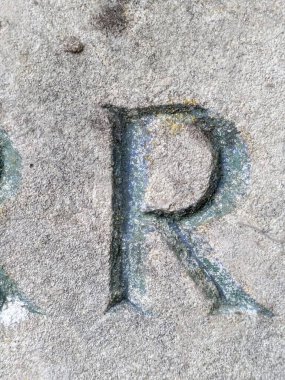 Sıkıntılı Durum Tipografisi ile Yazılan Sözcükler Ransom Yazı Tipi Harfi R