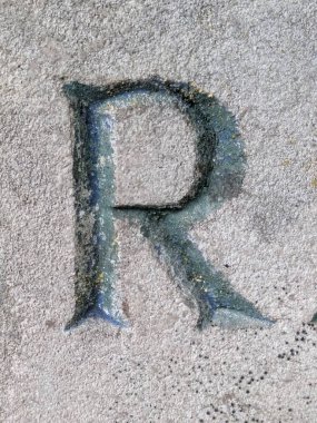 Sıkıntılı Durum Tipografisi ile Yazılan Sözcükler Ransom Yazı Tipi Harfi R