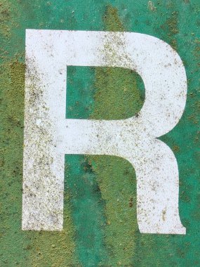 Sıkıntılı Durum Tipografisi ile Yazılan Sözcükler Ransom Yazı Tipi Harfi R