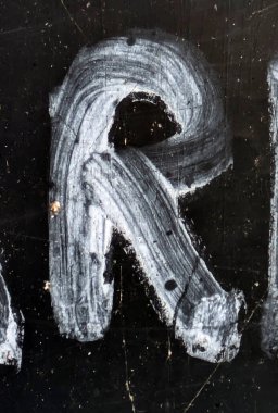 Sıkıntılı Durum Tipografisi ile Yazılan Sözcükler Ransom Yazı Tipi Harfi R