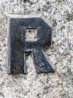 Sıkıntılı Durum Tipografisi ile Yazılan Sözcükler Ransom Yazı Tipi Harfi R