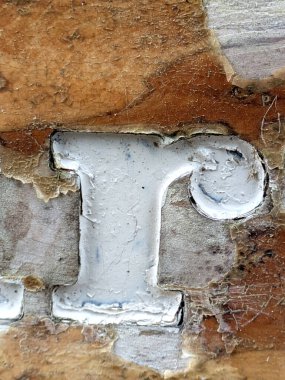 Sıkıntılı Durum Tipografisi ile Yazılan Sözcükler Ransom Yazı Tipi Harfi R