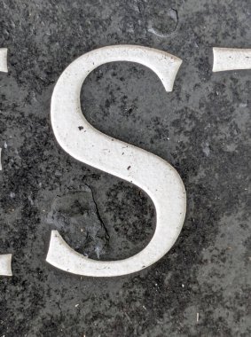 Sıkıntılı Durum Tipografisi ile Yazılan Sözcükler Ransom Yazı Tipi S Harfi Bulundu