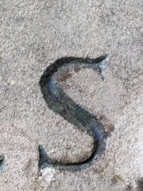 Sıkıntılı Durum Tipografisi ile Yazılan Sözcükler Ransom Yazı Tipi S Harfi Bulundu