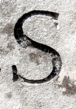 Sıkıntılı Durum Tipografisi ile Yazılan Sözcükler Ransom Yazı Tipi S Harfi Bulundu