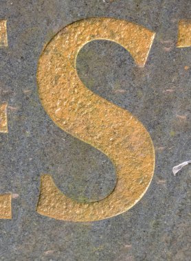 Sıkıntılı Durum Tipografisi ile Yazılan Sözcükler Ransom Yazı Tipi S Harfi Bulundu