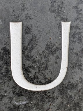 Sıkıntılı Durum Tipografisi ile Yazılan Kelimeler Ransom Yazı Tipi Mektubu U bulundu