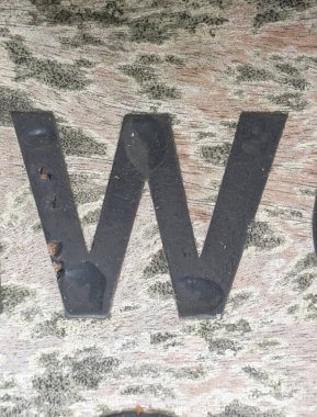 Sıkıntılı Durum Tipografisi ile Yazılan Kelimeler Ransom Yazı Tipi Harfi W