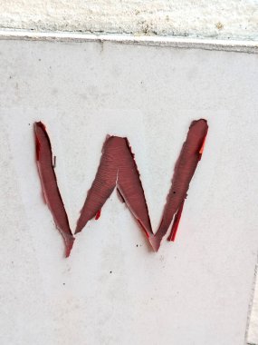 Sıkıntılı Durum Tipografisi ile Yazılan Kelimeler Ransom Yazı Tipi Harfi W