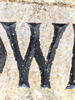 Sıkıntılı Durum Tipografisi ile Yazılan Kelimeler Ransom Yazı Tipi Harfi W