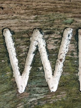 Sıkıntılı Durum Tipografisi ile Yazılan Kelimeler Ransom Yazı Tipi Harfi W