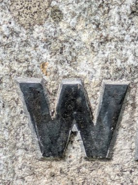 Sıkıntılı Durum Tipografisi ile Yazılan Kelimeler Ransom Yazı Tipi Harfi W