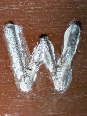 Sıkıntılı Durum Tipografisi ile Yazılan Kelimeler Ransom Yazı Tipi Harfi W