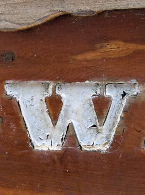 Sıkıntılı Durum Tipografisi ile Yazılan Kelimeler Ransom Yazı Tipi Harfi W